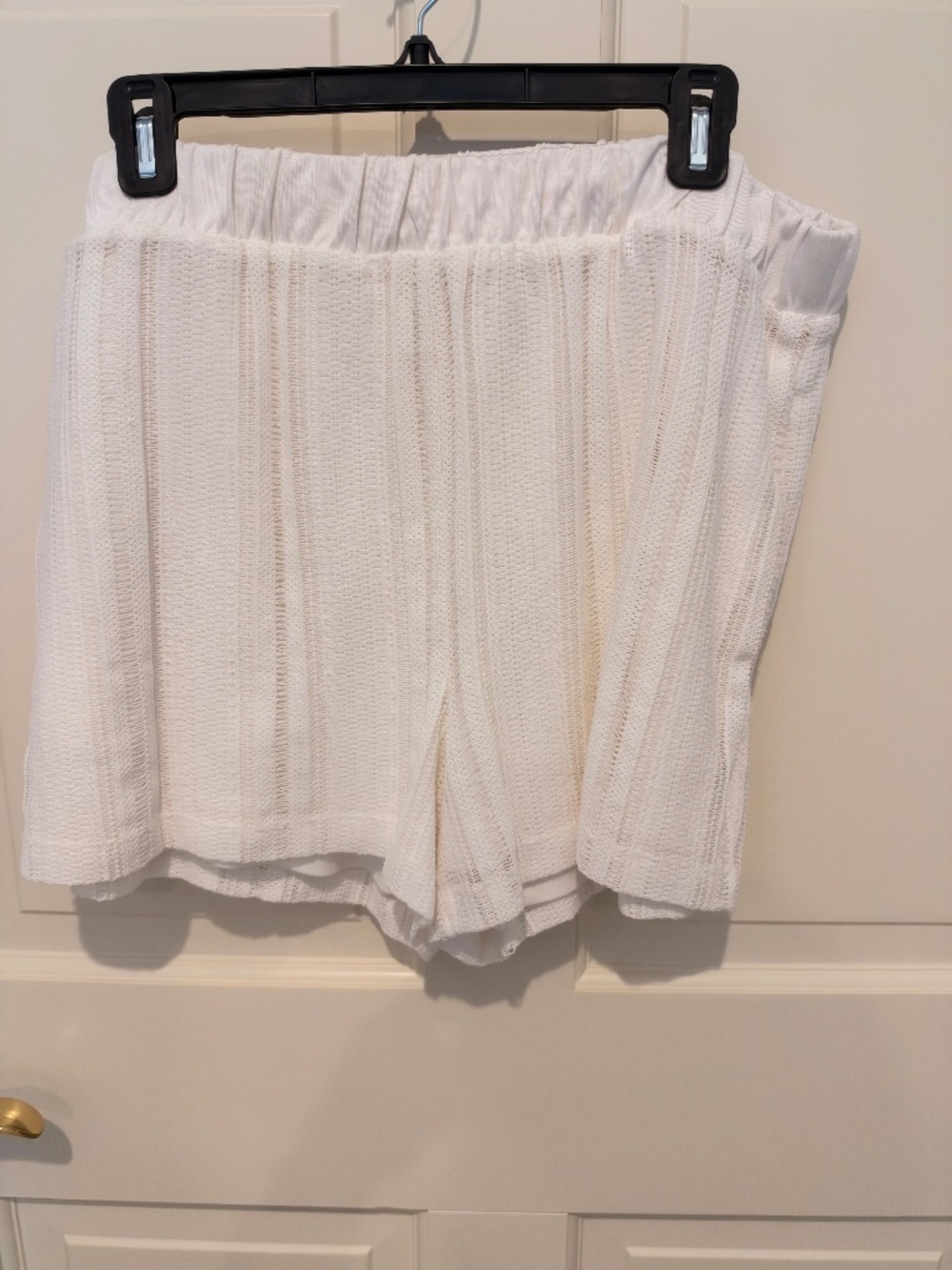 AllSaints White Textured Shorts | Size L